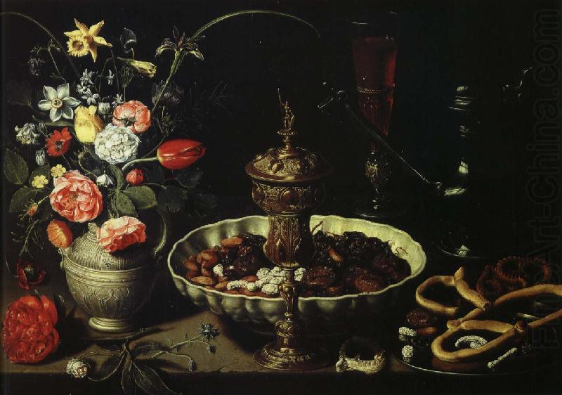PEETERS, Clara bord med blomvas och torkad frukt china oil painting image